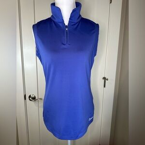 Nike‎ Golf Dri-Fit Sleeveless Quarter Zip Top – Women’s Small Royal Blue